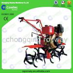 Recoil starting agricultural gasoline gear driven mini tiller cultivator