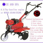 6.5hp china gasoline tractor power cultivator tiller
