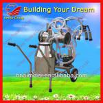 AMISY portable milking machine with vacuum pump,mobile double buckets cow milking machine