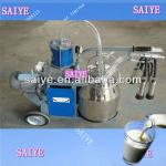 mobile vacuum pump type cow milking machine