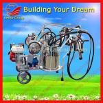 Trolley Cow Milking Machine with two-buckets/twin-cup group