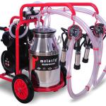 Melasty Double Milking Machine (Mobile) - Stainless Steel Bucket / Rubber Liners / 240cc Milk Claw