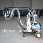 double barrels vacuum pump type milking machine