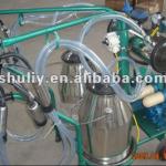 High efficiency Vacuum Moving double bottle Cow Milking machine
