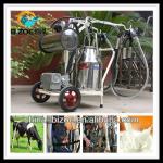 Vacuum pump single bucket portable milking machine