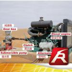 diesel engine + alternator+ submersible pump