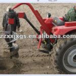 Trench excavator in planting