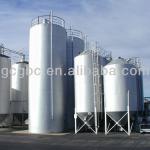 hopper and flat bottem assembly steel storage silo