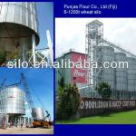 6-1200t high quality galvanized/assembly/bolted hopper bottom grain silos in Fiji
