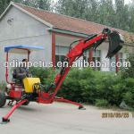 Towable backhoe with 13hp gasoline engine