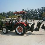Tractor with loader and backhoe