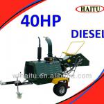 Trailer mounted diesel wood chipper shredder , Hydraulic feed wood chipper machine , diesel wood chipper machine