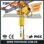 7.5ton Moving Electric Hoist Chain With Two Speed Option