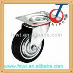 Medium Duty Industrial Swivel Type Black Rubber Caster Wheel