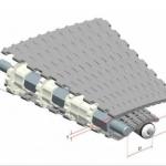 Flat Top Radius Modular Conveyor Belt