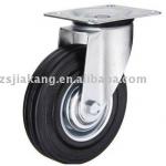 industrial black rubber top plate caster