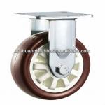heavy duty ball bearing flame pu fixed container wheels