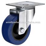 45 European type blue elastic rubber barrel caster