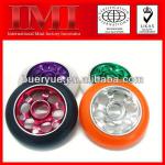 2013 Hot Sale Colorful High Speed and Good Working heavy duty twin-wheel caster pu wheel with pp cen