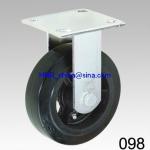 black rubber wheel heavy duty caster wheel rigid or swivel or swivel with brake