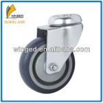 Hole mounting medical TPR hospital caster