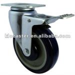 Heavy duty caster with top plate with brake