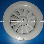 Aluminum swirling ceiling air diffuser for HVAC