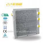 dual pass, oil/air cooler,heat exchanger for compressor