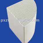 Sectorial honeycomb ceramic (used as catalyst carriers,heat transfer media, filtering materials)