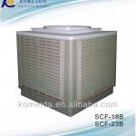 Stationary evaporative cooler-