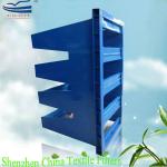 Mini Pleated Detachable Blue 4V Bank Filter Frame