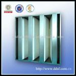Large airflow metal frame hepa W type air filter-