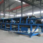 Continuous horizontal rubber belt type vacuum belt filter for mining material