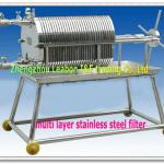 Muti layer stainless steel frame filter machine,used in the wine,juice and water treatment