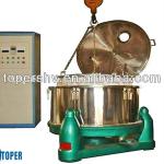 Lifting bag discharging three-foot centrifuge for food industry-