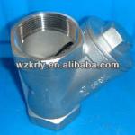 Stainless Steel Water Y Strainer Threaded End