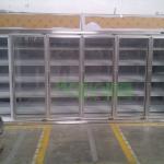 Convenient store glass door walk in display cooler commercial upright refrigerators-