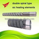 20 years manufacturer double spiral type silicon carbide heating elements