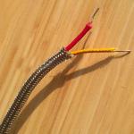 KX type thermocouple cable stainless steel braided