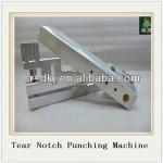 High speed plastic film Tear notch punching for plastic film and paper