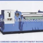 Skin setting out and samming machine