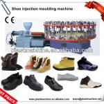 Semi-automatic plastic PVC/TPR rotary injection shoe making machine-