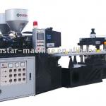 Full automatic Three color PVC shoes Upper Moulding Machine(10 Stations)-