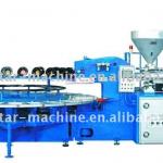 PVC Single Color/Double Color Air Blowing Injection Molding Machinery(sandal, slipper, sport shoes)-