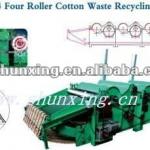 Four roller waste cotton recycling machine-