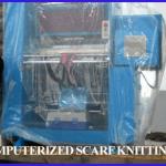 Computerized jacquard scarf knitting machine-