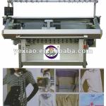 computerized flat knitting machine with comb/double system-