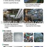 recycled flakes spinning regenerated PSF production line