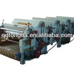 Six-roller textile waste recycling machine for fabric-
