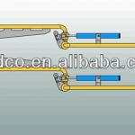 land truck/train top loading and unloading arm